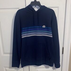 Patagonia Men's Dark Blue Hoodie with Stripes